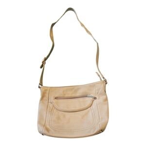 Leather Stone&Co Stylish Beige Shoulder Bag Purse